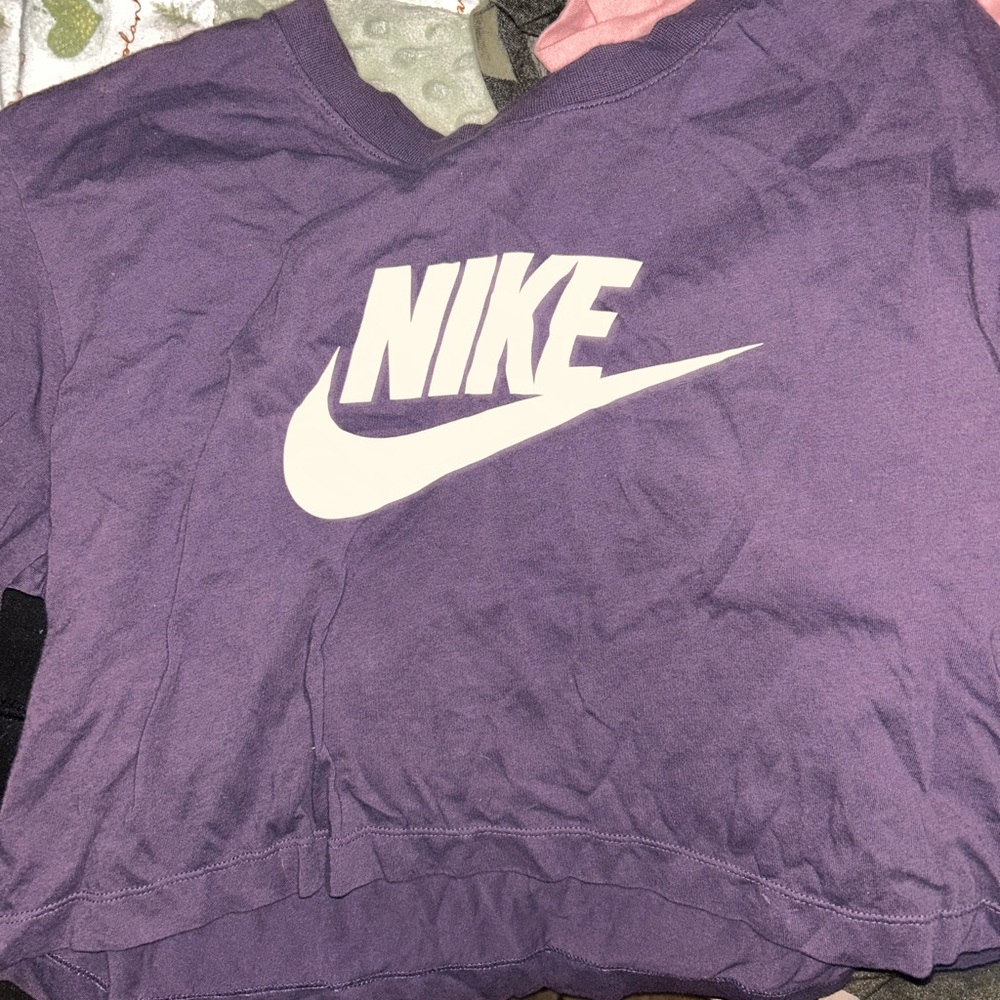 Nike Purple Cropped T-Shirt